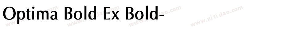 Optima Bold Ex Bold字体转换
